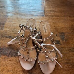 Valentino Women's Blush Studded Sandals